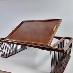 The Bombay Company Mahogany Breakfast Bed Table With Removable Serving Tray