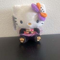 Hello Kitty Halloween 2024 o Costume Plush with Skeleton Costume 8”