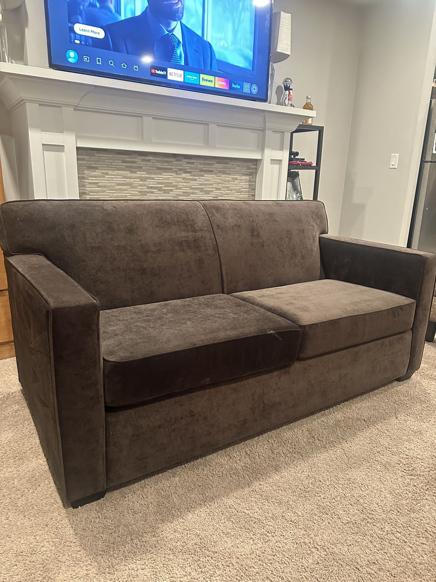 Couch Grey Suede