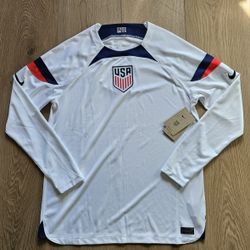 Nike USA 2022 World Cup Long Sleeve Home Jersey DN0673-101 Men’s Size Large NWT