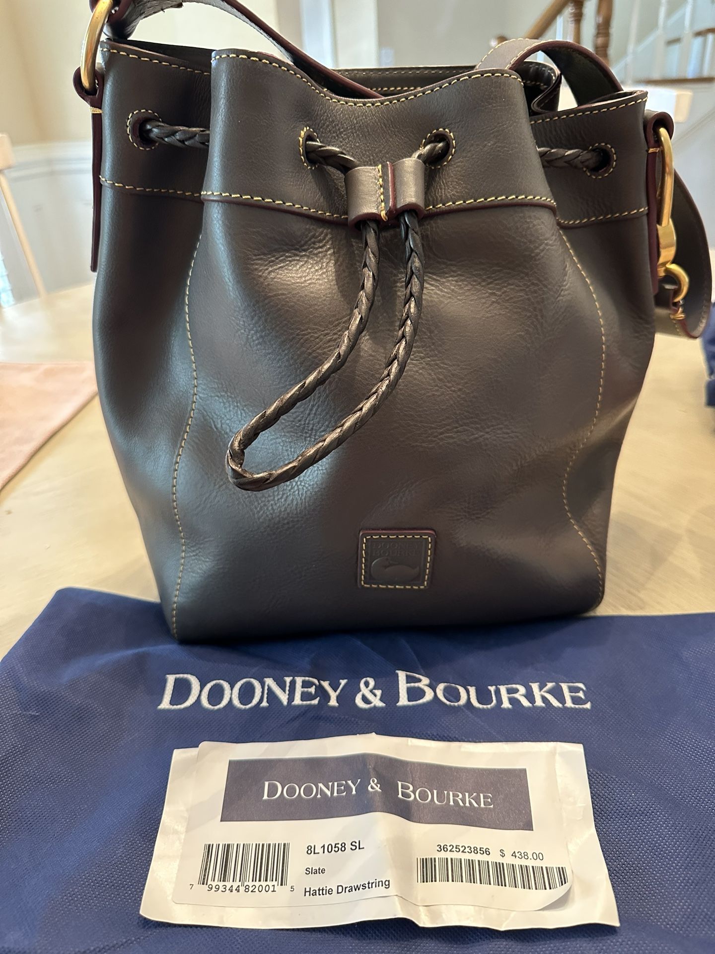 New Dooney & Bourke Slate Drawstrings Bag