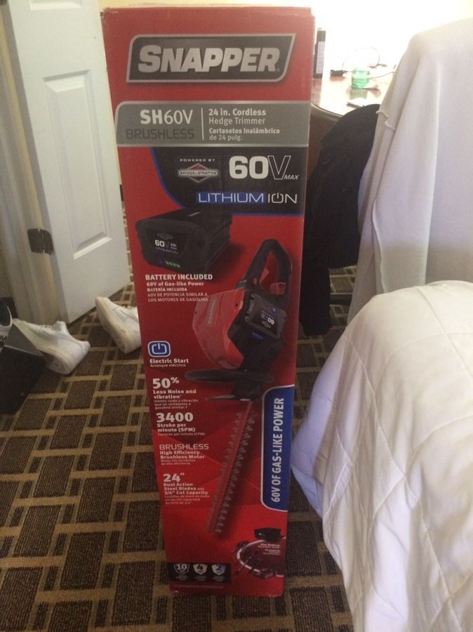 Snapper SH60V 24 inch cordless hedge trimmer (battery included)
