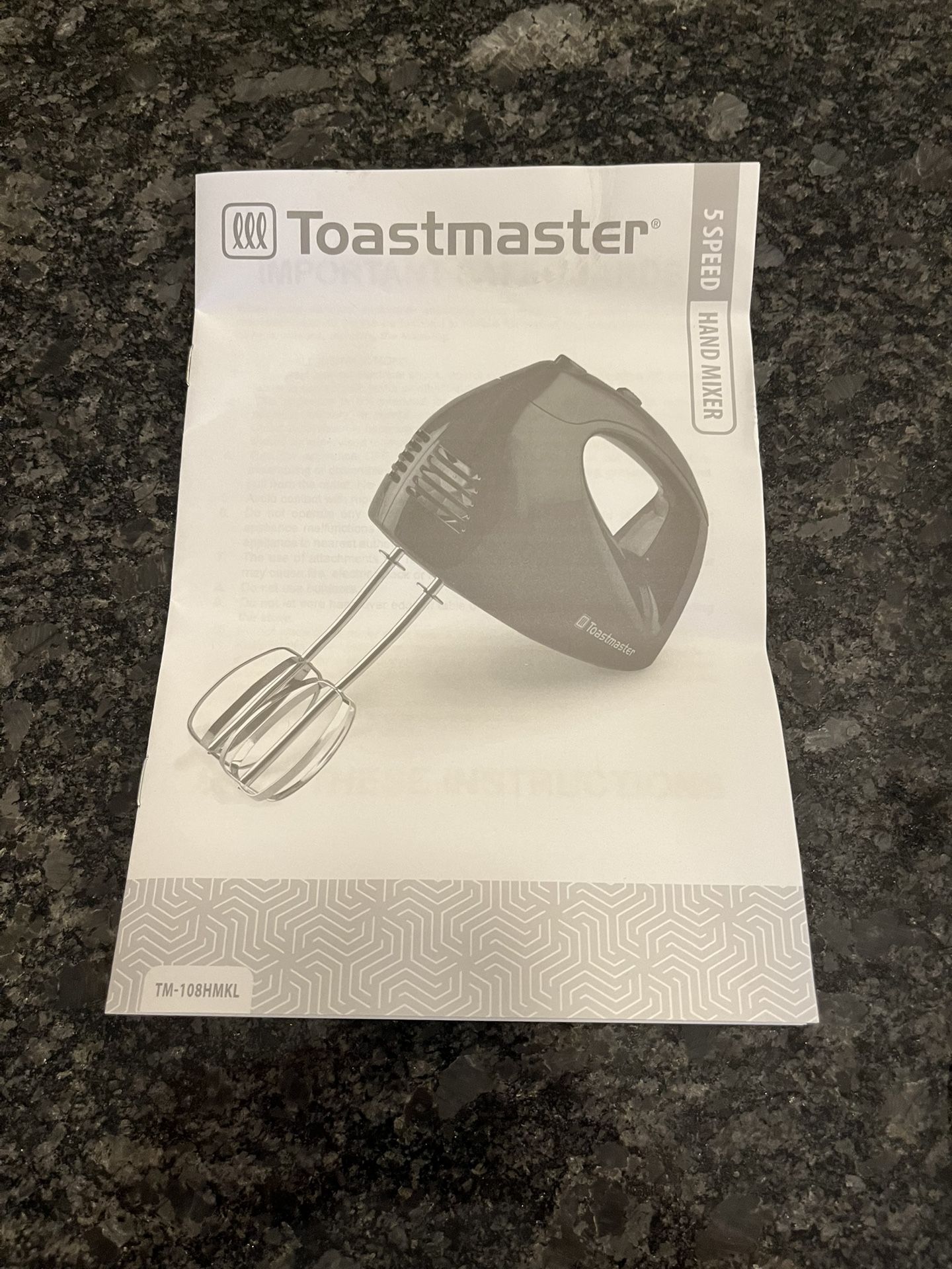 Toastmaster 5 Speed Hand Mixer