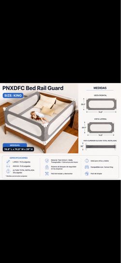 PNXDFC King Size Bed Rail Guard