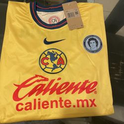 New! America Jersey Yellow With Cristobal Ortega Patch Assorted Sizes! High Quality