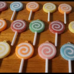 23 Mini Lollipop Ornaments Candy Christmas Tree Holiday Kitchen Home Decor
