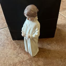 B &G Hand painted porcelain “ Good Morning” Girl Figurine