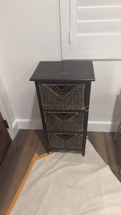 Dark brown  basket drawer