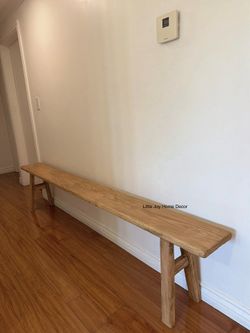 Earthy Home Decor 8’ft Long Behind Sofa Bench/Foyer Bench/Dining Sitting Bench