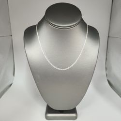 925 Sterling Silver 18"  Cuban chain necklace