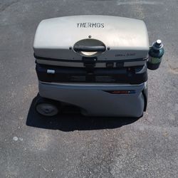 Portable Grill Cooler On Wheels Gas