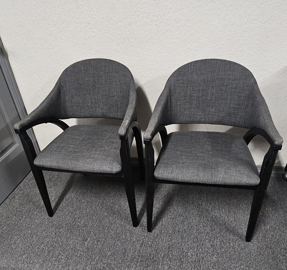 Two Gray  Decor  Chairs