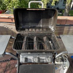 Bbq gas grill with propane gas tank and cover 