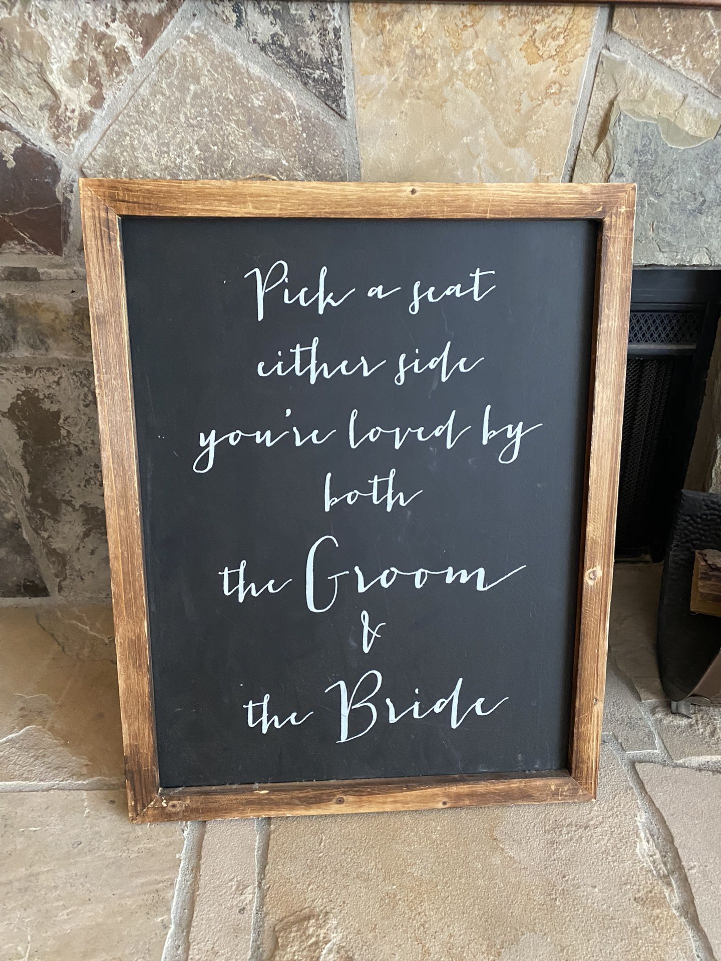 Standing Wedding Sign for guest seating
