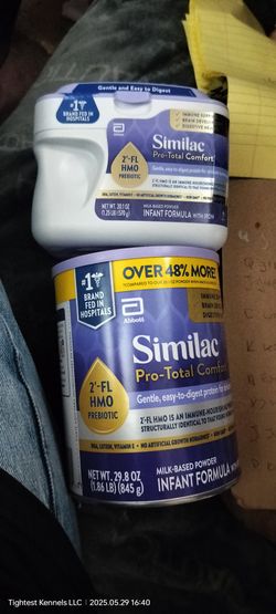 Similac Pro Total Care  20.1oz Tub And 29.8 Oz Can   Both For $40.Firm