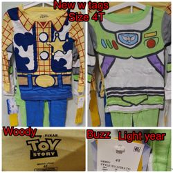 New w tags!2set pjs size 4T woody&buzz toy story $20