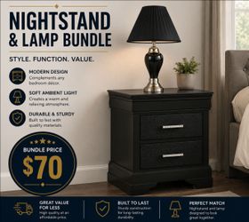 BIG SALE! BRAND NEW NIGHTSTAND AND LAMP