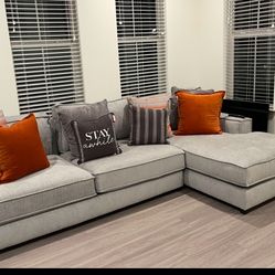 Gently Used Gray  Sectional Chaise