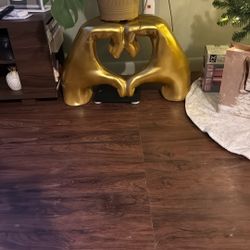 Gold Hands Heart Stool