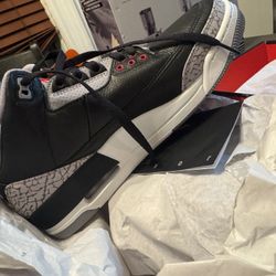 Air Jordan 3 Black Cement Sz 10