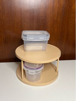 Vintage Rotatable Carrusel 2-Tier Kitchen Organizer