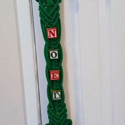 Vintage Macrame Holiday Door Hanger