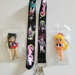 Sailor Moon Lanyard & Keychains Set