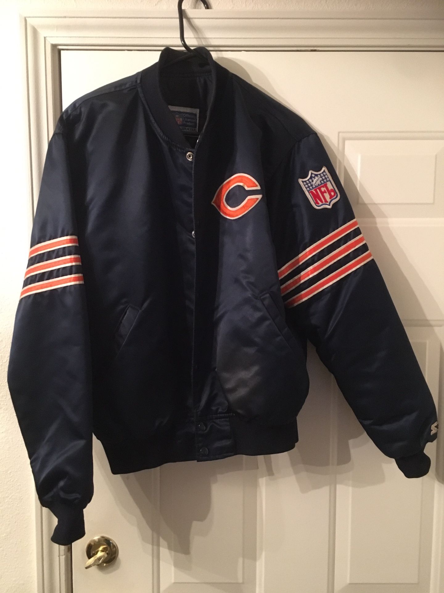 Vintage 80's Chicago Bears NFL Jacket Size L for Sale in