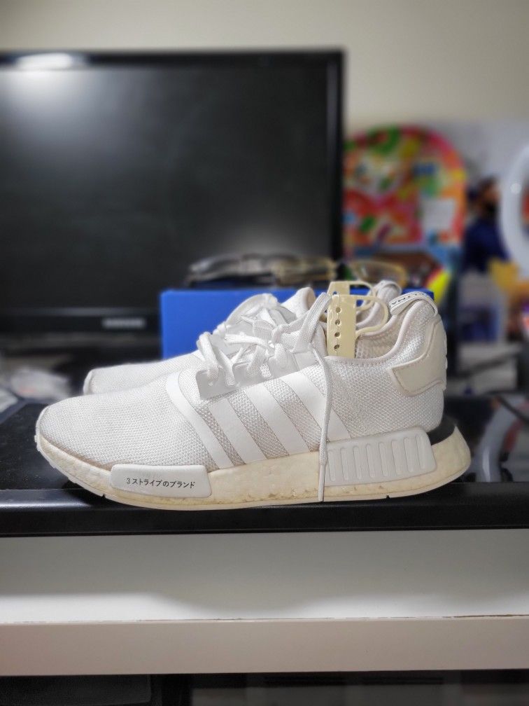 adidas NMD R1 Primeknit Japan Triple White 2017 size