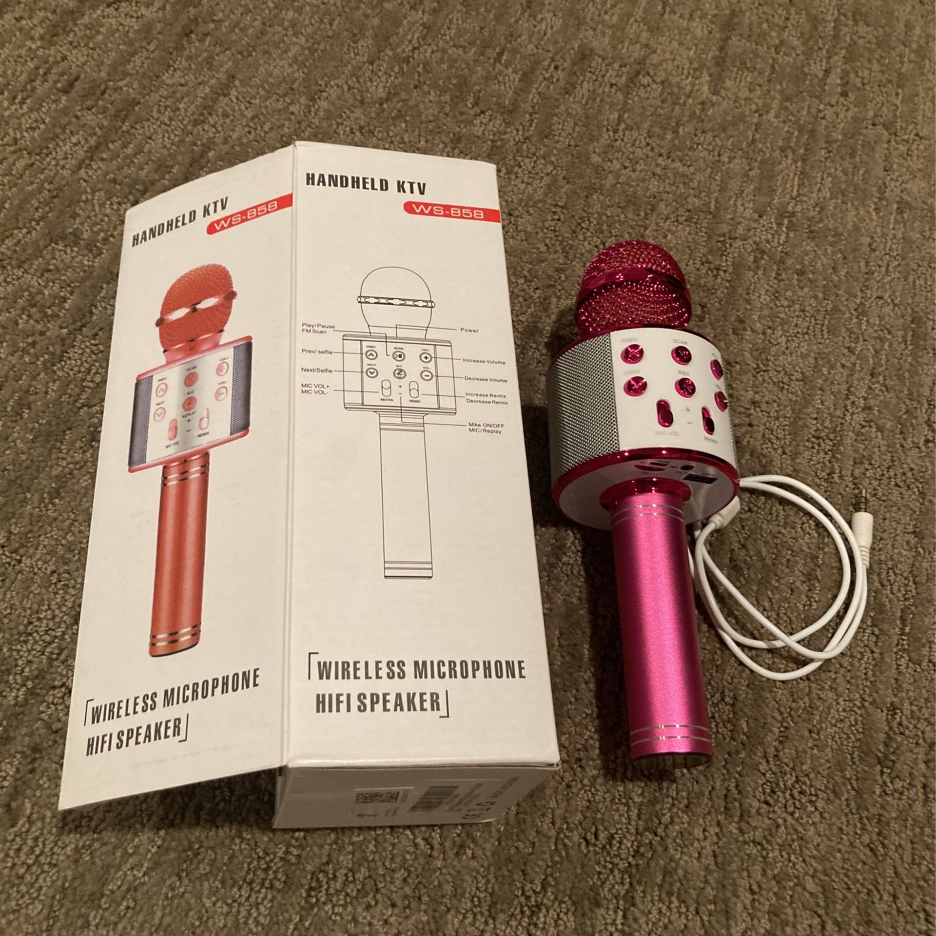 Niskite Karaoke Microphone Purple/Pink
