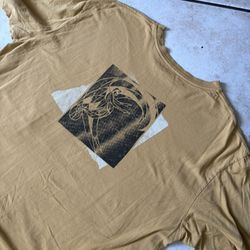 O’Neill Graphic T-Shirt 2XL Mustard Yellow Surf Skate Streetwear Tee