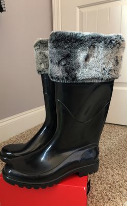 Tommy Hilfiger Matty Rain Boots (tall), size 8