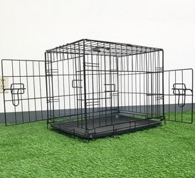 (New) $30 XSmall 24” Folding Metal Dog Crate Cage Kennel 24x17x19”