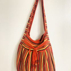 Handmade Striped Shoulder Bag