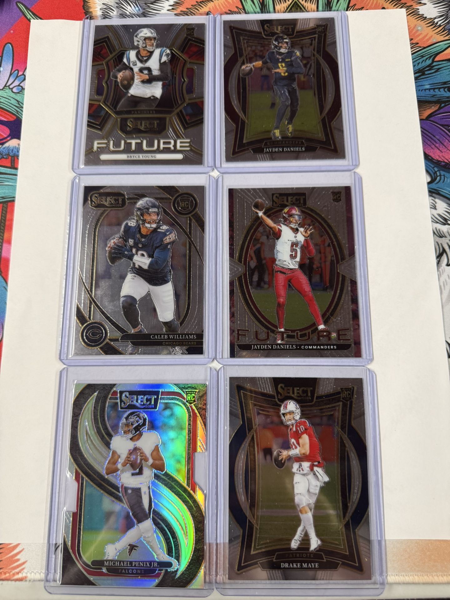 2024 NFL Select- 2023-24 Panini Quarterback Lot - 6 Card Lot - Top Rookies