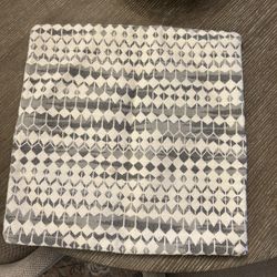 Gray Geometric Diamond Pillow Covers 20x20 - Like New!
