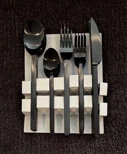 Open Box (Never Used) IKEA STOCKHOLM 20-piece flatware set, black