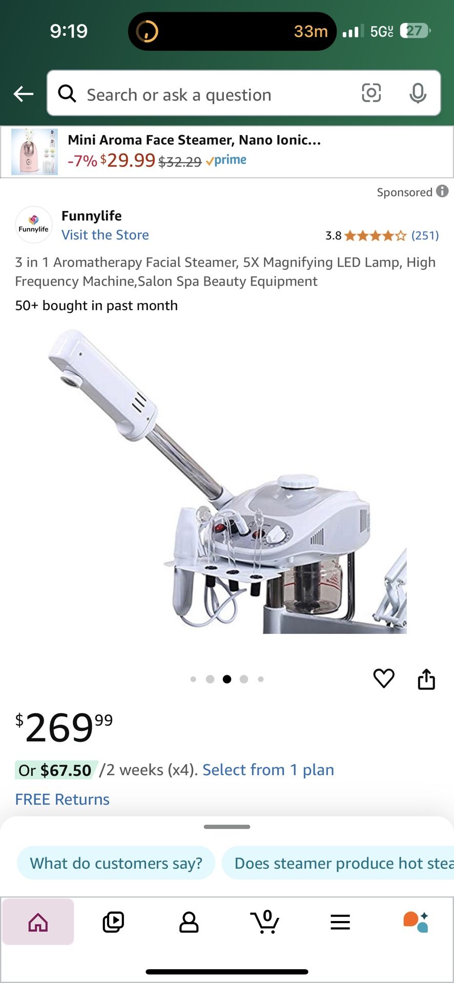 3 In 1 Aromatherapy Facial Steamer
