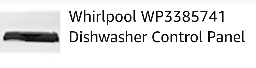 Brand new Whirlpool WP3385741 Dishwasher Control Panel