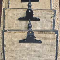 3 Rustic Easel Clip Boards