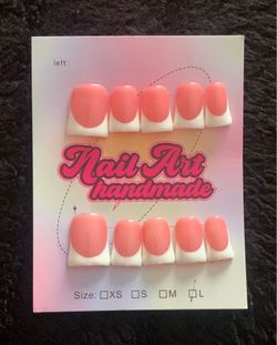High Quality Acrylic Press On French Tip Nails