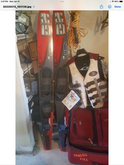 Waterskis New Vest Rope $140’130 Now 120