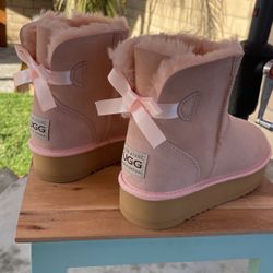 Ugg Pink With Bows Boots 