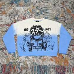 PacSun Anime Gradient Do Not Disturb Knit Sweater