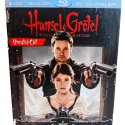 Hansel and Gretel Witch Hunters Unrated Cut Blu-Ray + DVD + Collector's Book 