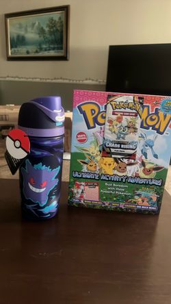 Pokémon Gengar Water Bottle & Activity Book Set