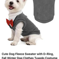 Dog Fleece Sweater with D-Ring