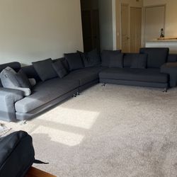 Scandinavian Designs 3 piece L shaped sectional couch