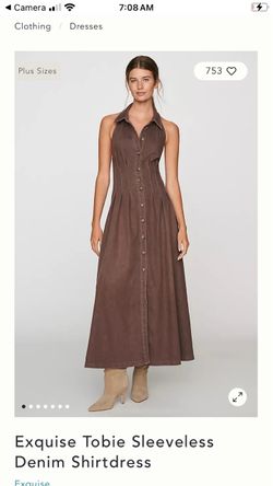 Exquise Tobie Sleeveless Denim Shirtdress (purchased via Anthropologie)
