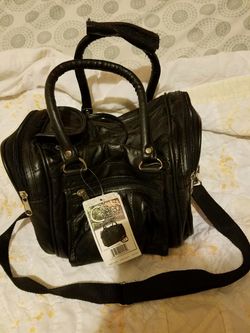 Canyon Creek Travel Gear. 11" Genuine Leather Mini Tote with Shoulder Strap. 😀